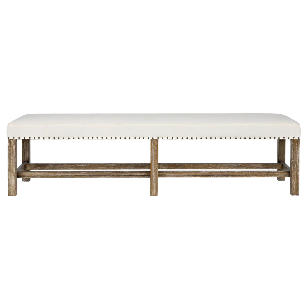 American Home Furniture | Noir - Sweden Bench, Grey Wash