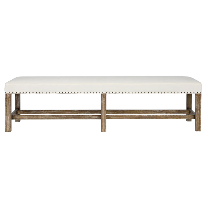 American Home Furniture | Noir - Sweden Bench, Grey Wash