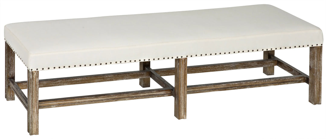 American Home Furniture | Noir - Sweden Bench, Grey Wash