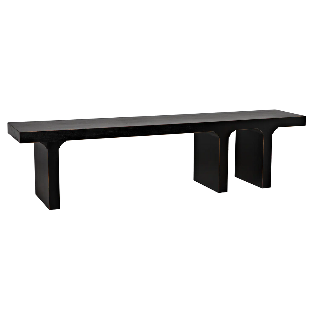 American Home Furniture | Noir - Kir Bench, Hand Rubbed Black