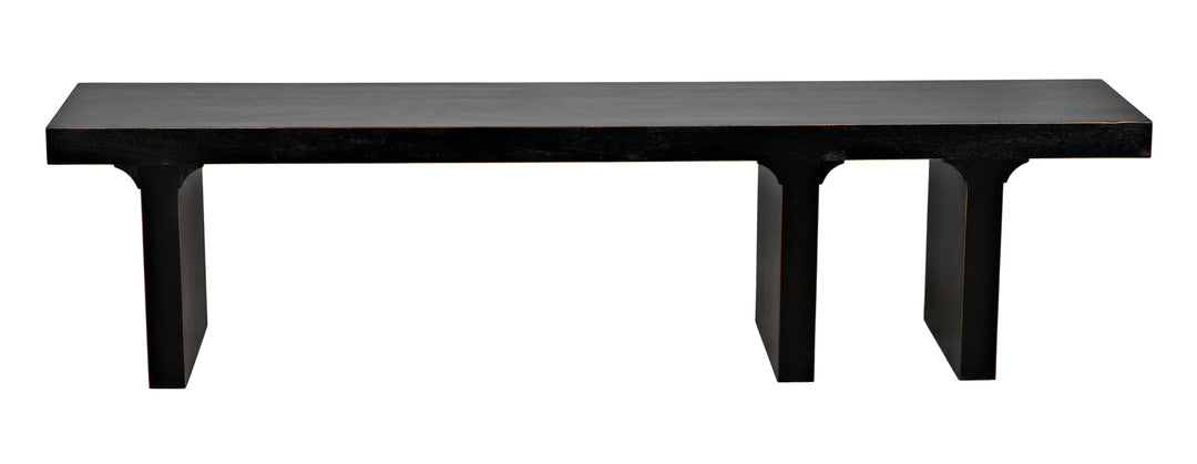 American Home Furniture | Noir - Kir Bench, Hand Rubbed Black