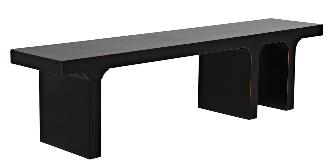 American Home Furniture | Noir - Kir Bench, Hand Rubbed Black