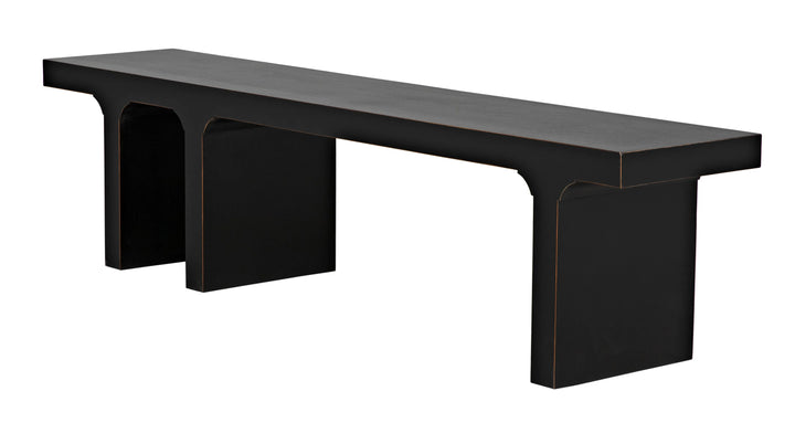 American Home Furniture | Noir - Kir Bench, Hand Rubbed Black