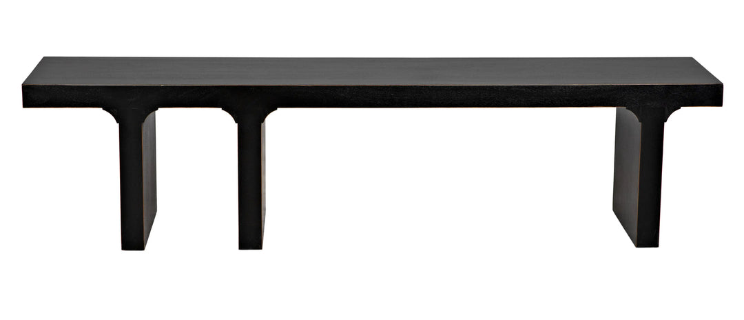 American Home Furniture | Noir - Kir Bench, Hand Rubbed Black