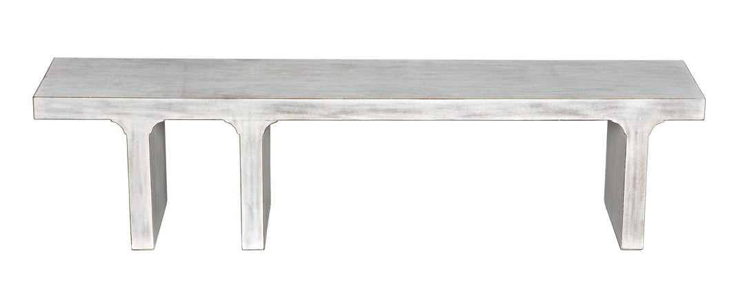 American Home Furniture | Noir - Kir Bench, White Wash