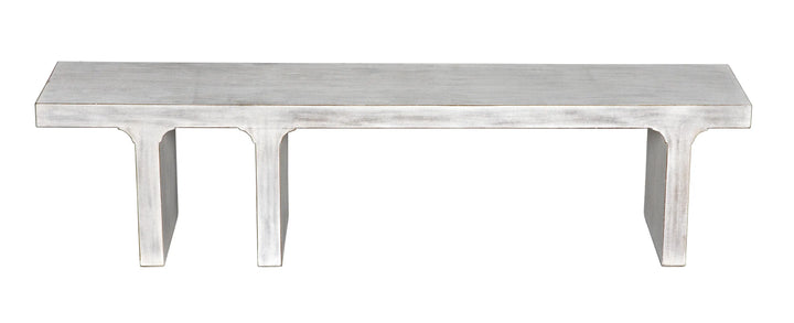 American Home Furniture | Noir - Kir Bench, White Wash