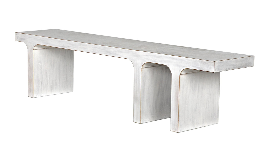 American Home Furniture | Noir - Kir Bench, White Wash