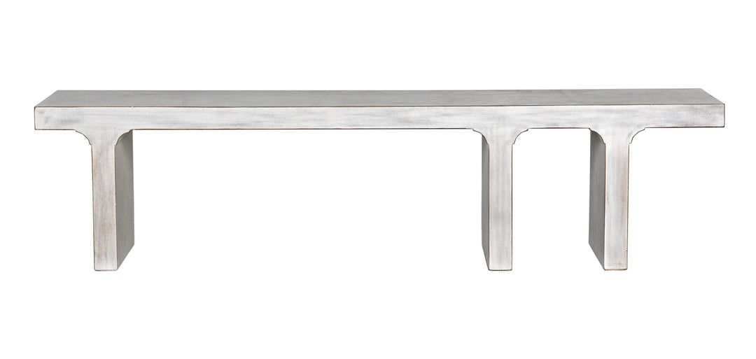 American Home Furniture | Noir - Kir Bench, White Wash