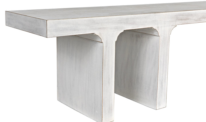 American Home Furniture | Noir - Kir Bench, White Wash