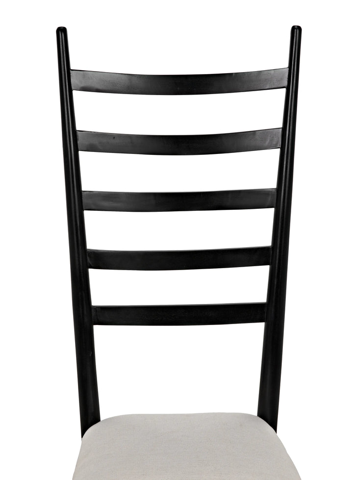 American Home Furniture | Noir - Ladder Chair, Hand Rubbed Black