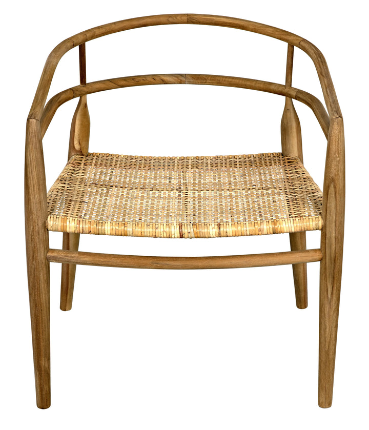 American Home Furniture | Noir - Finley Chair with Rattan, Teak