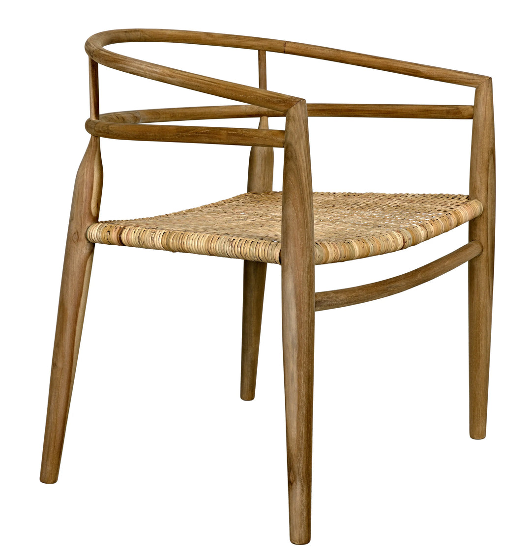 American Home Furniture | Noir - Finley Chair with Rattan, Teak