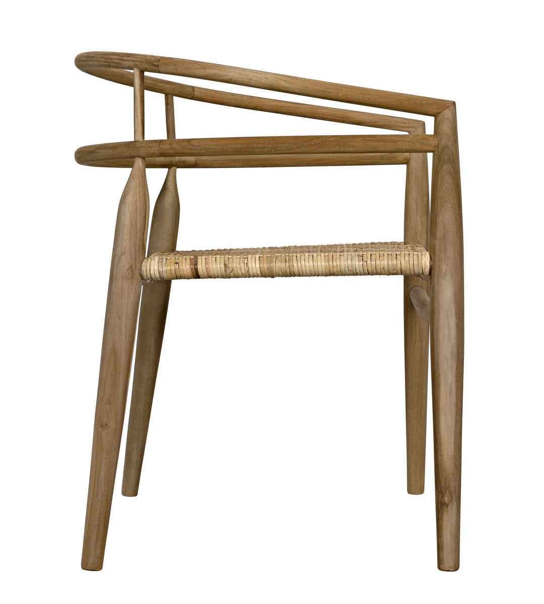 American Home Furniture | Noir - Finley Chair with Rattan, Teak