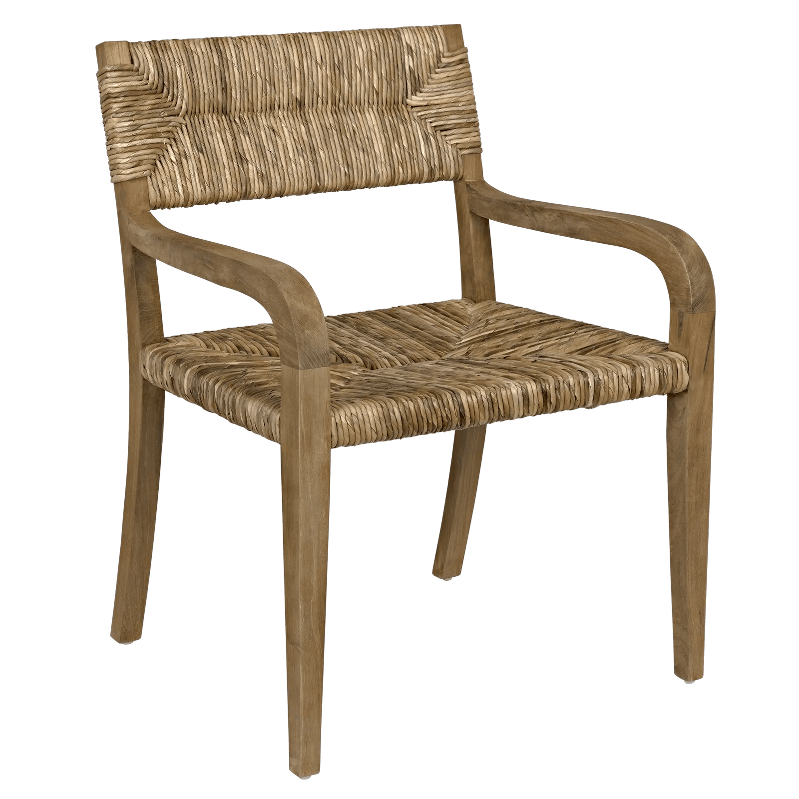Noir Bowie Arm Chair, Teak - Set of 2 DINING CHAIRS