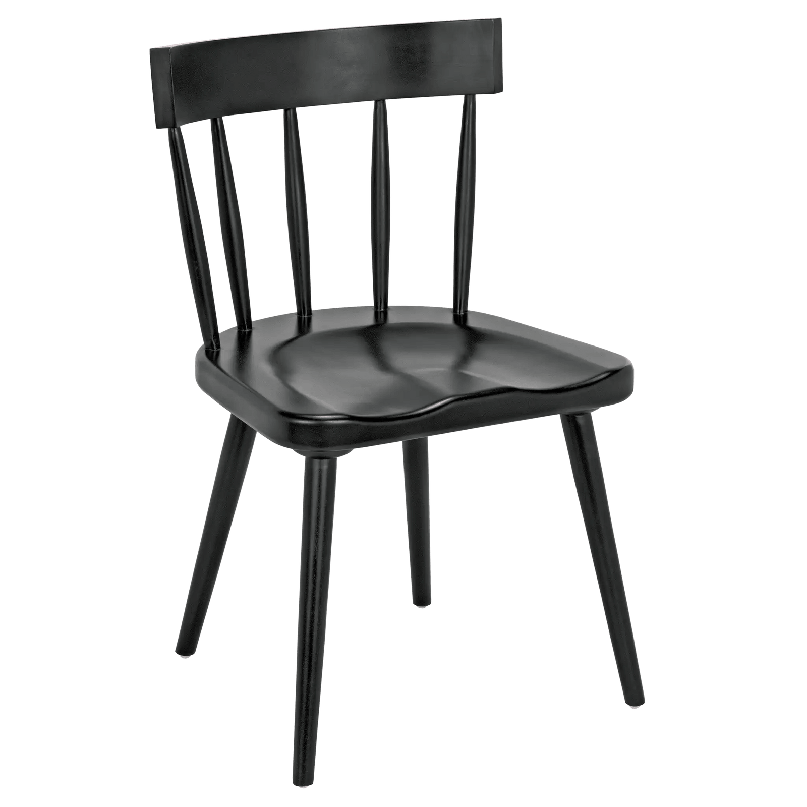 Noir Esme Chair, Hand Rubbed Black - Set of 2 DINING CHAIRS