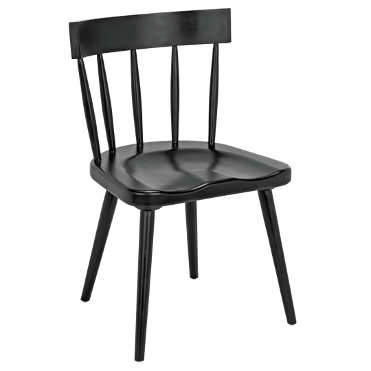 Noir Esme Chair, Hand Rubbed Black - Set of 2 DINING CHAIRS