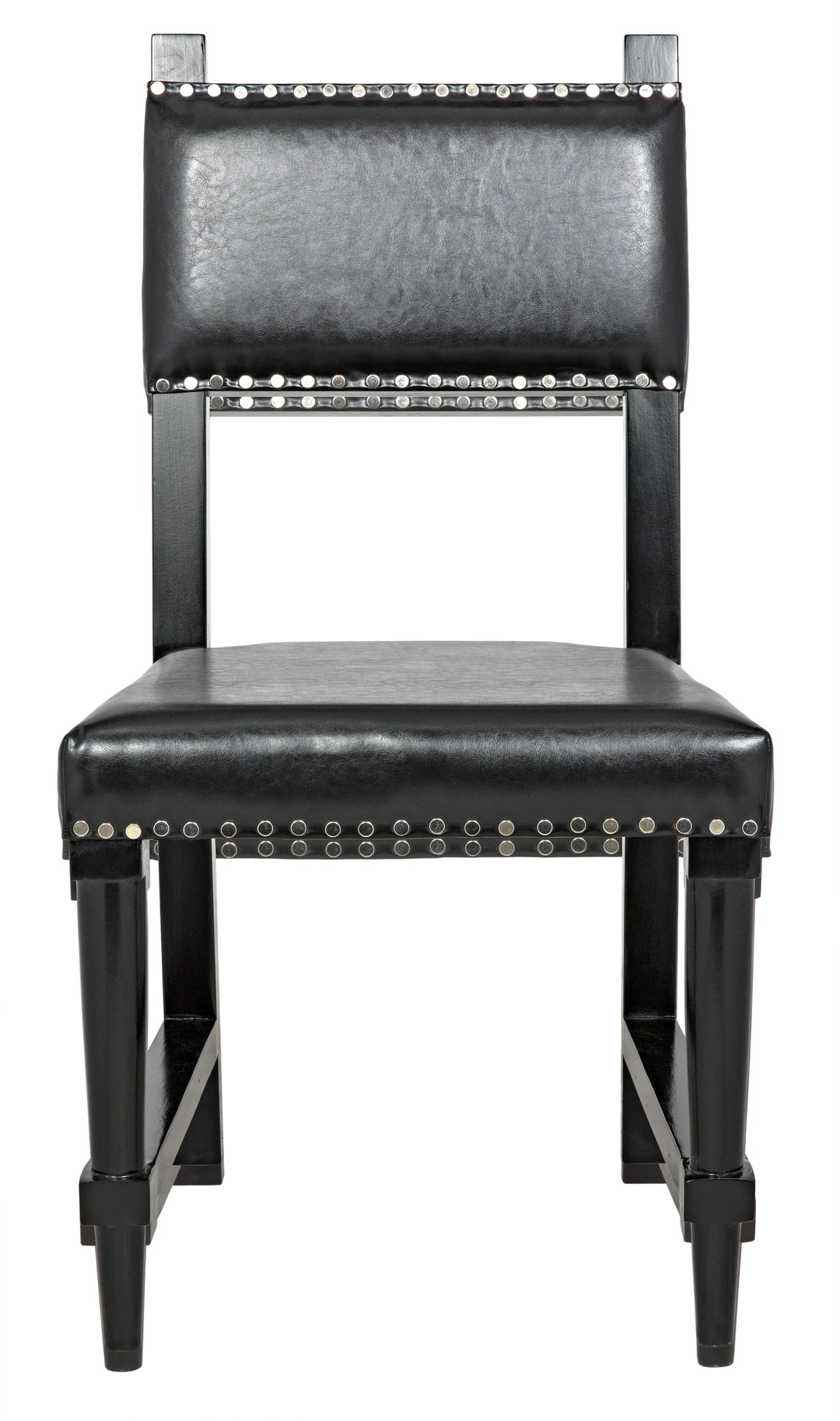 American Home Furniture | Noir - Kerouac Chair with Leather, Distressed Black