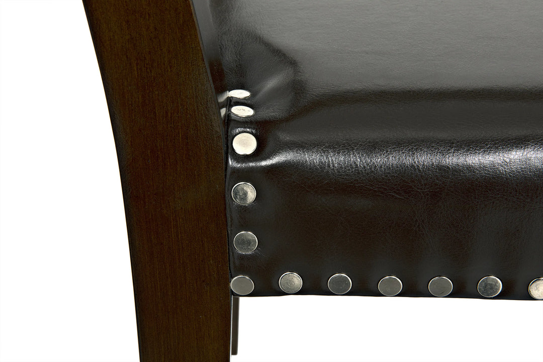 American Home Furniture | Noir - Kerouac Chair with Leather, Distressed Brown