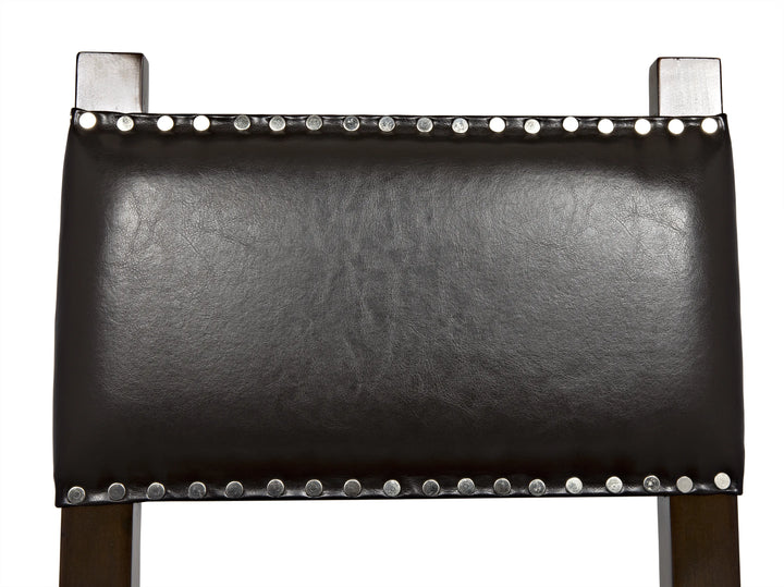 American Home Furniture | Noir - Kerouac Chair with Leather, Distressed Brown