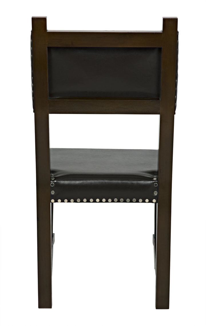 American Home Furniture | Noir - Kerouac Chair with Leather, Distressed Brown