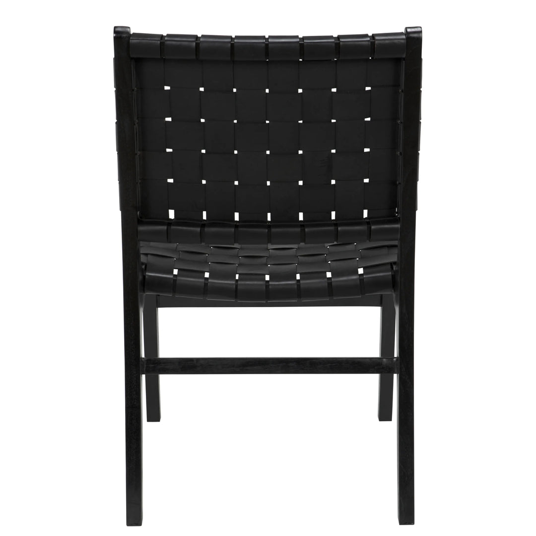 American Home Furniture | Noir - Dede Dining Chair, Leather, Black