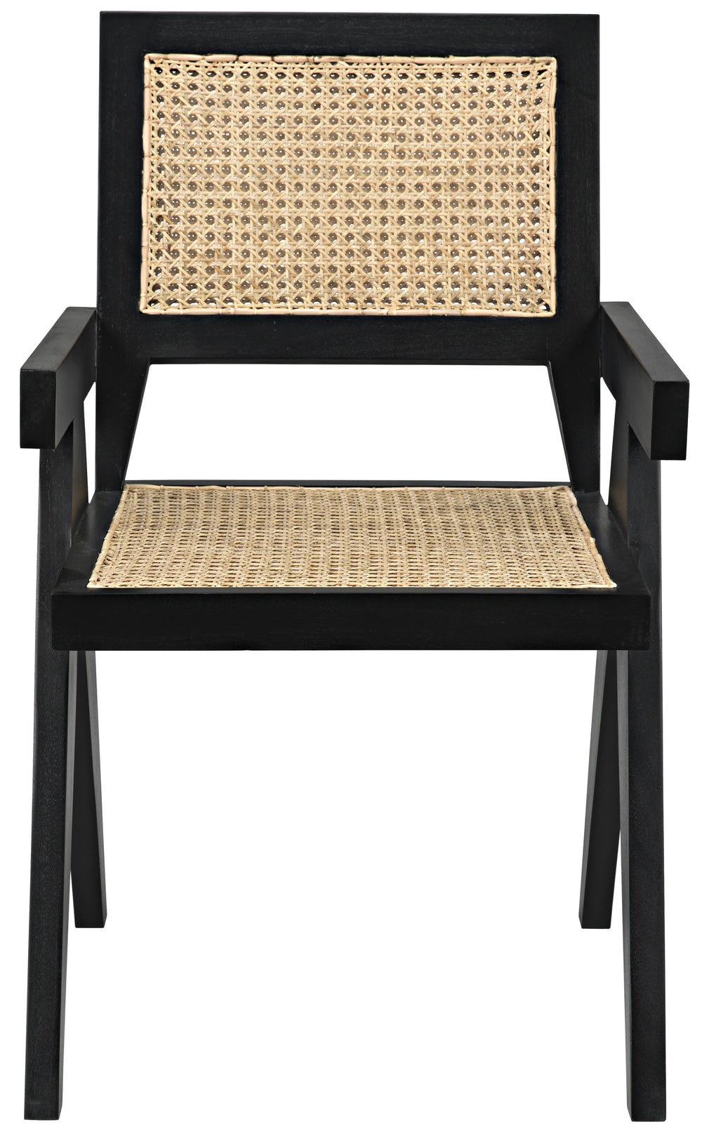 American Home Furniture | Noir - Jude Chair with Caning, Black