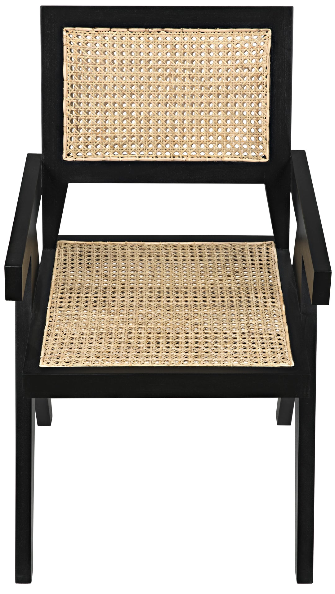 American Home Furniture | Noir - Jude Chair with Caning, Black