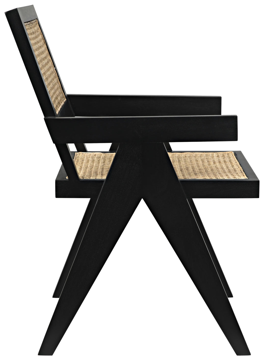 American Home Furniture | Noir - Jude Chair with Caning, Black