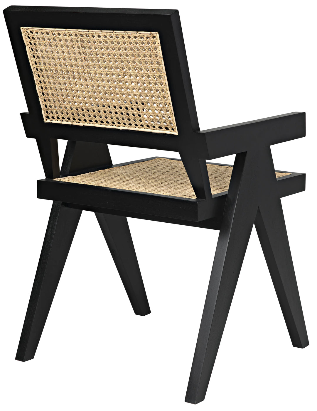 American Home Furniture | Noir - Jude Chair with Caning, Black