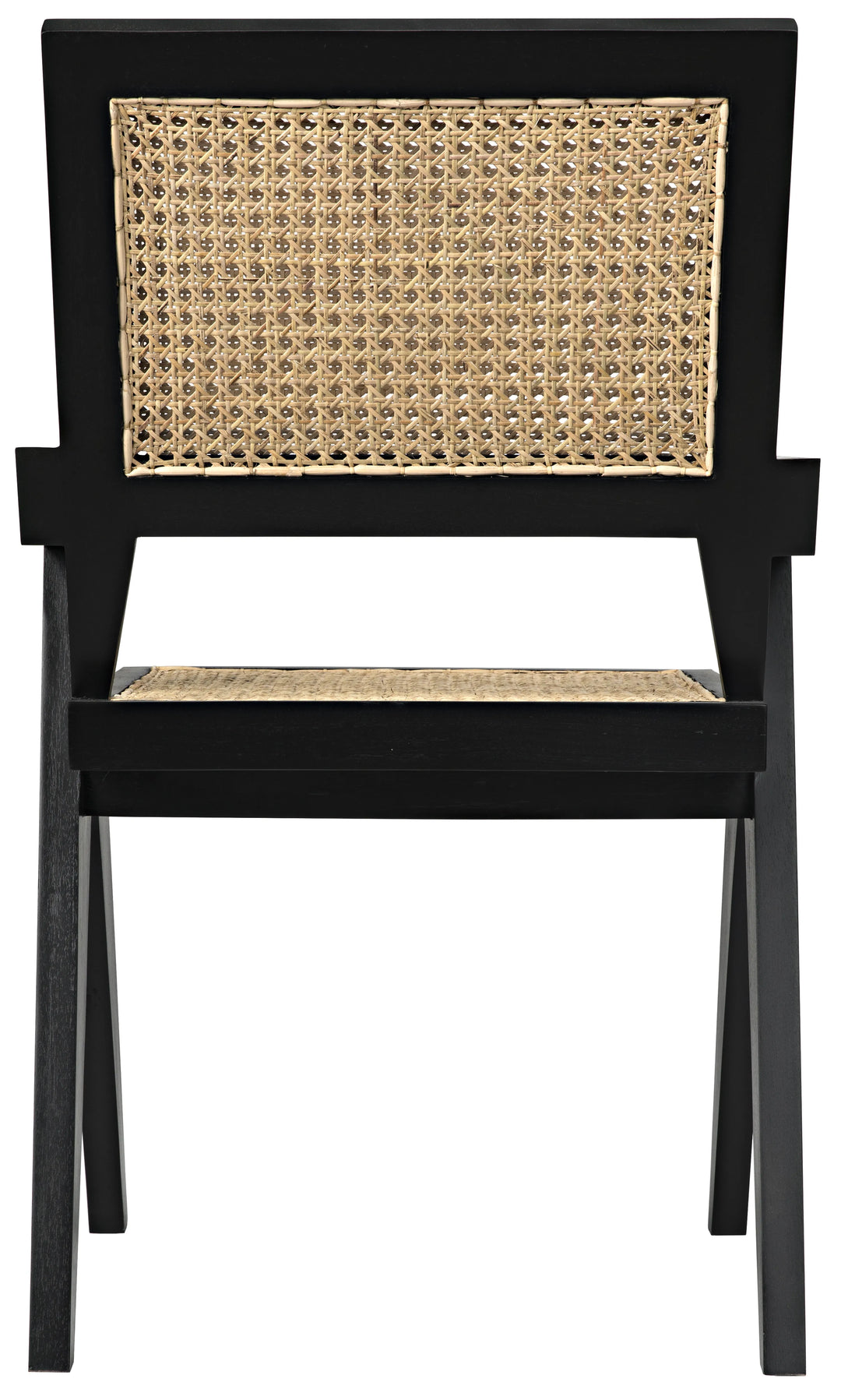 American Home Furniture | Noir - Jude Chair with Caning, Black