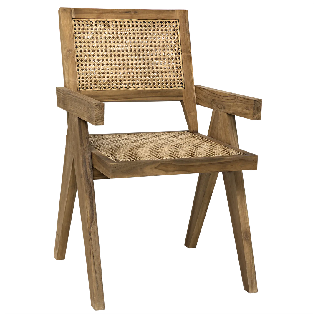 American Home Furniture | Noir - Jude Chair with Caning, Teak