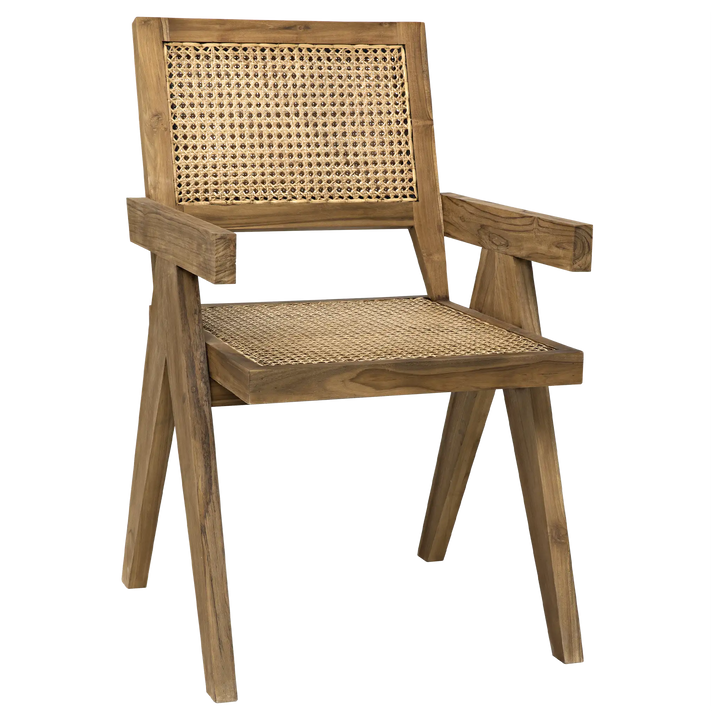 American Home Furniture | Noir - Jude Chair with Caning, Teak