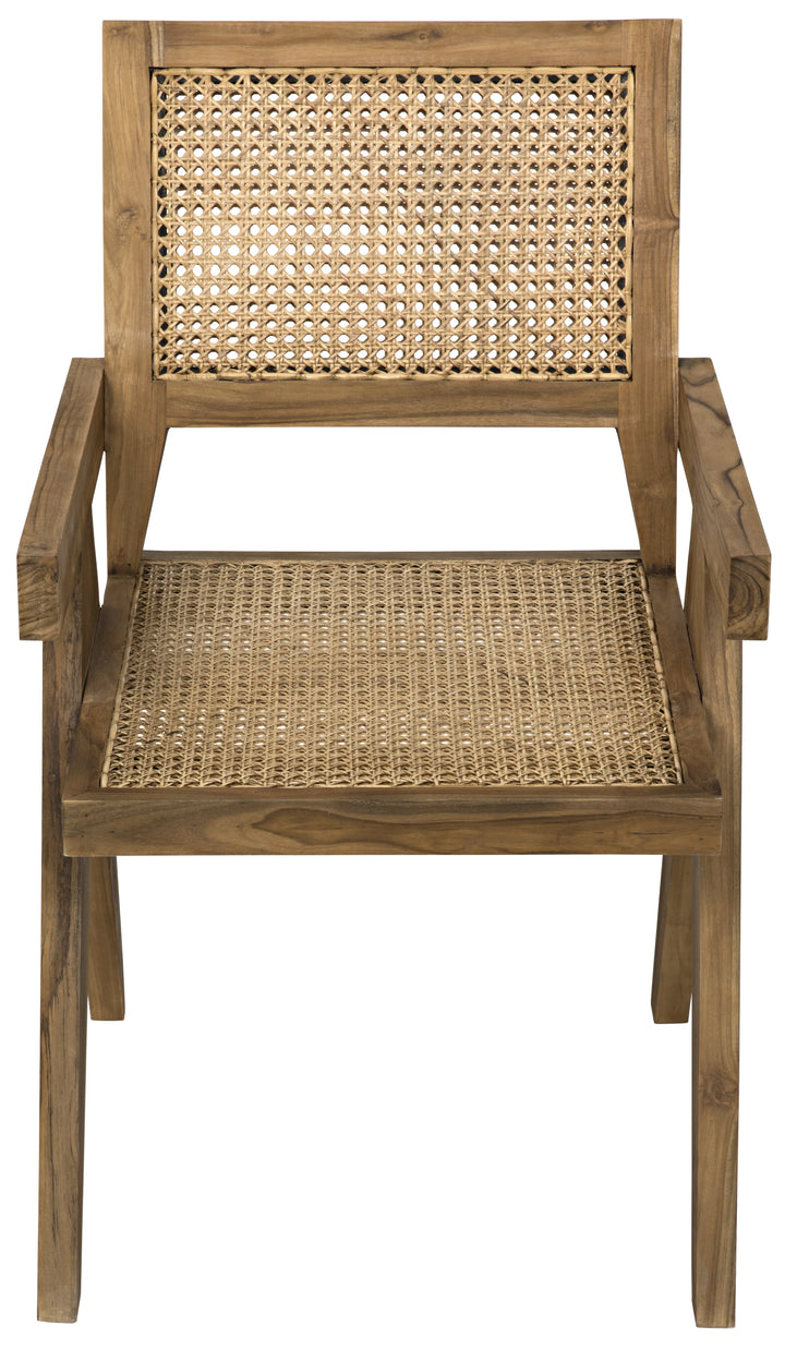 American Home Furniture | Noir - Jude Chair with Caning, Teak