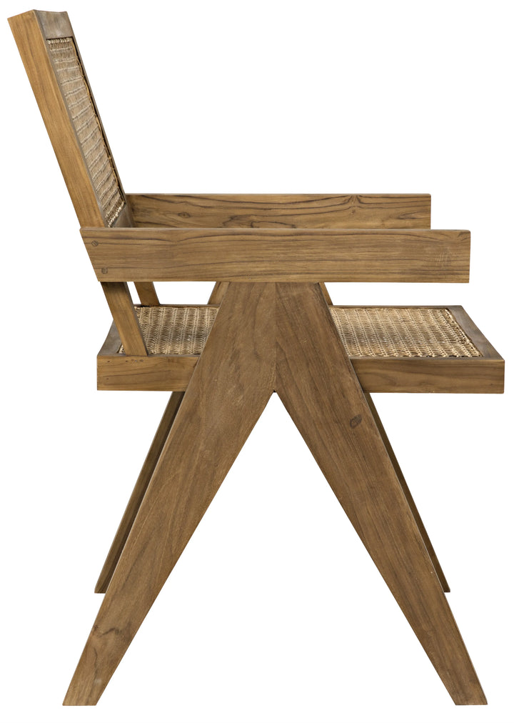 American Home Furniture | Noir - Jude Chair with Caning, Teak