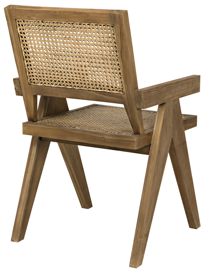 American Home Furniture | Noir - Jude Chair with Caning, Teak