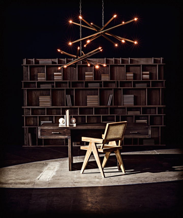 American Home Furniture | Noir - Jude Chair with Caning, Teak