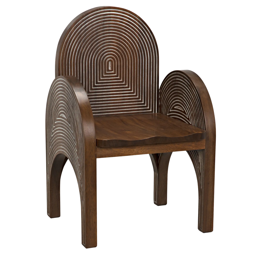 American Home Furniture | Noir - Mars Chair, Dark Walnut with Details