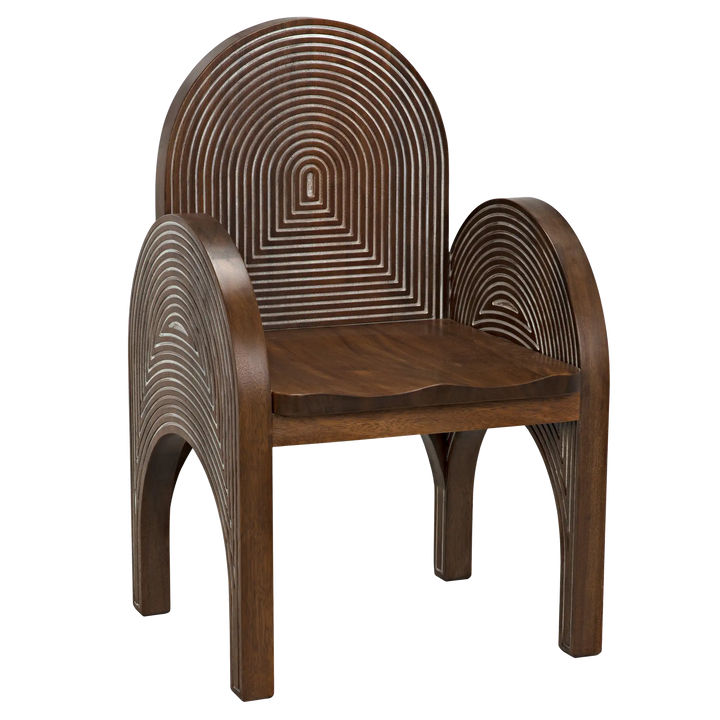 American Home Furniture | Noir - Mars Chair, Dark Walnut with Details