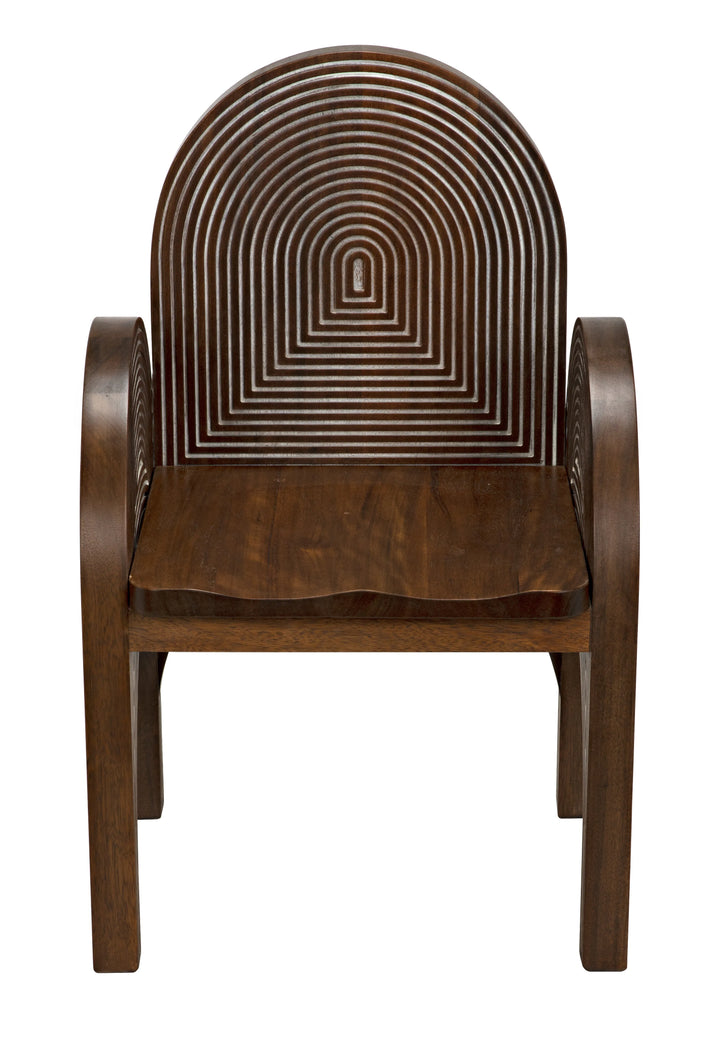 American Home Furniture | Noir - Mars Chair, Dark Walnut with Details