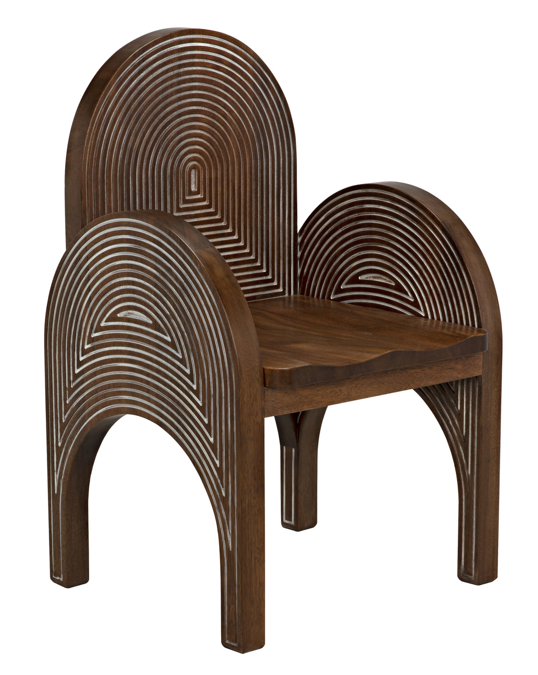 American Home Furniture | Noir - Mars Chair, Dark Walnut with Details