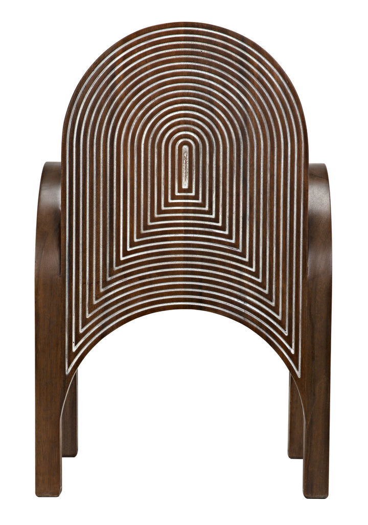 American Home Furniture | Noir - Mars Chair, Dark Walnut with Details