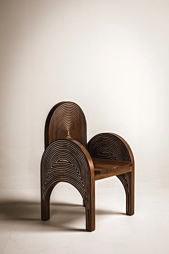 American Home Furniture | Noir - Mars Chair, Dark Walnut with Details