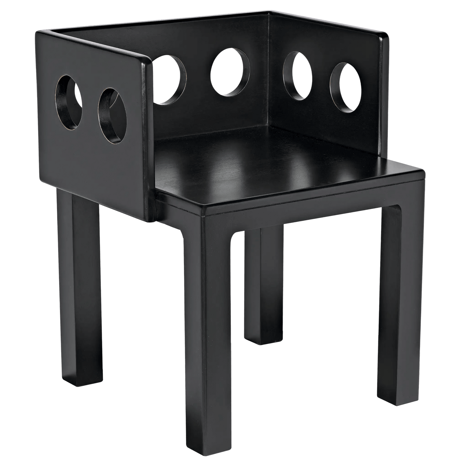 Noir Elton Chair, Hand Rubbed Black - Set of 2 DINING CHAIRS
