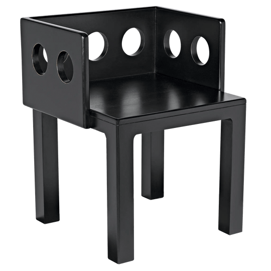 Noir Elton Chair, Hand Rubbed Black - Set of 2 DINING CHAIRS