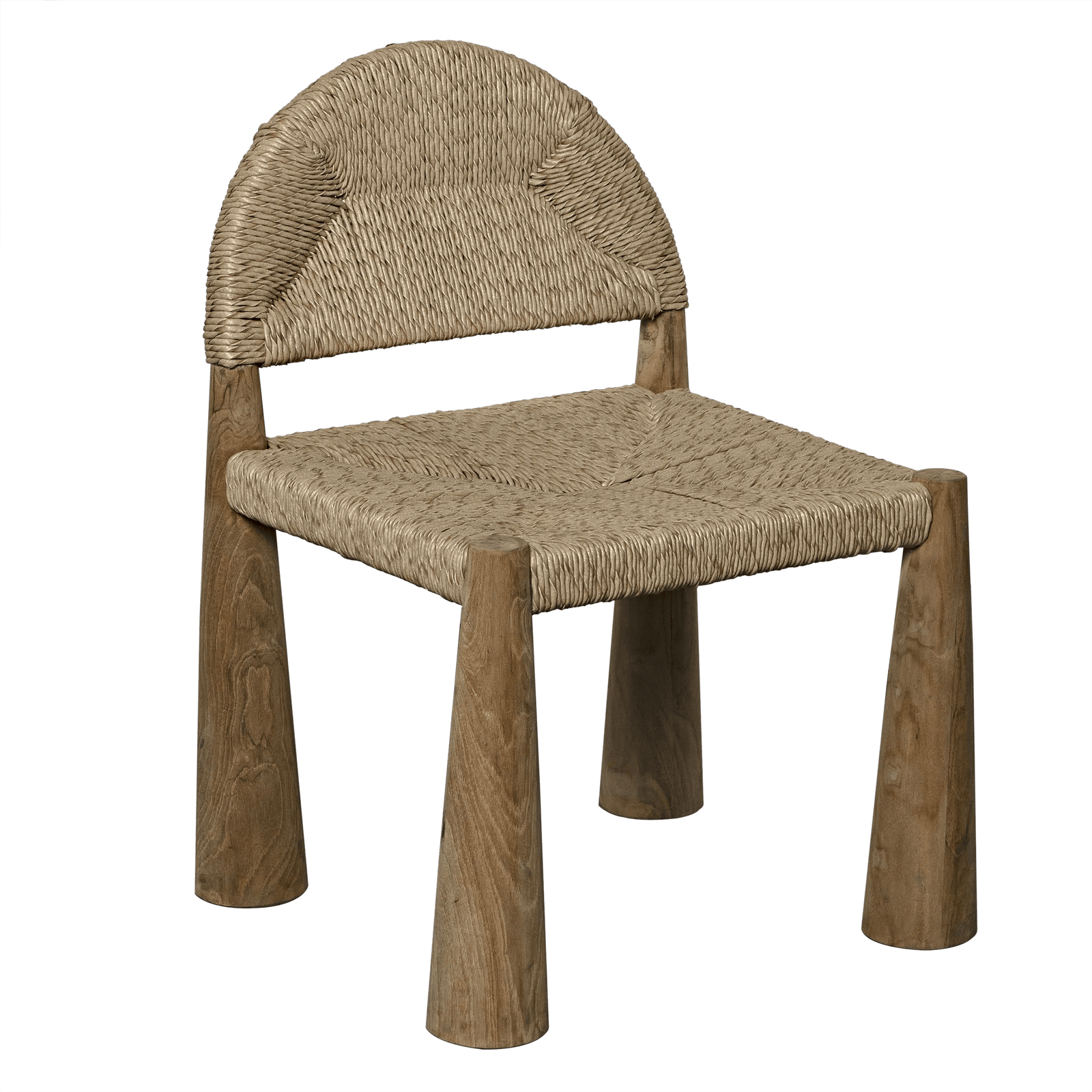 Noir Laredo Chair with Synthetic Woven - Set of 2 DINING CHAIRS