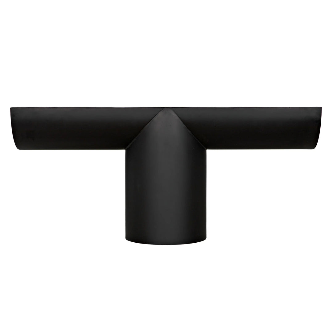 American Home Furniture | Noir - T Console, Black Steel