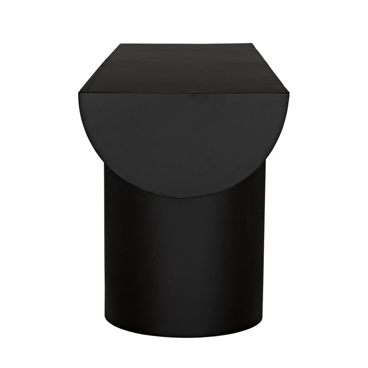 American Home Furniture | Noir - T Console, Black Steel