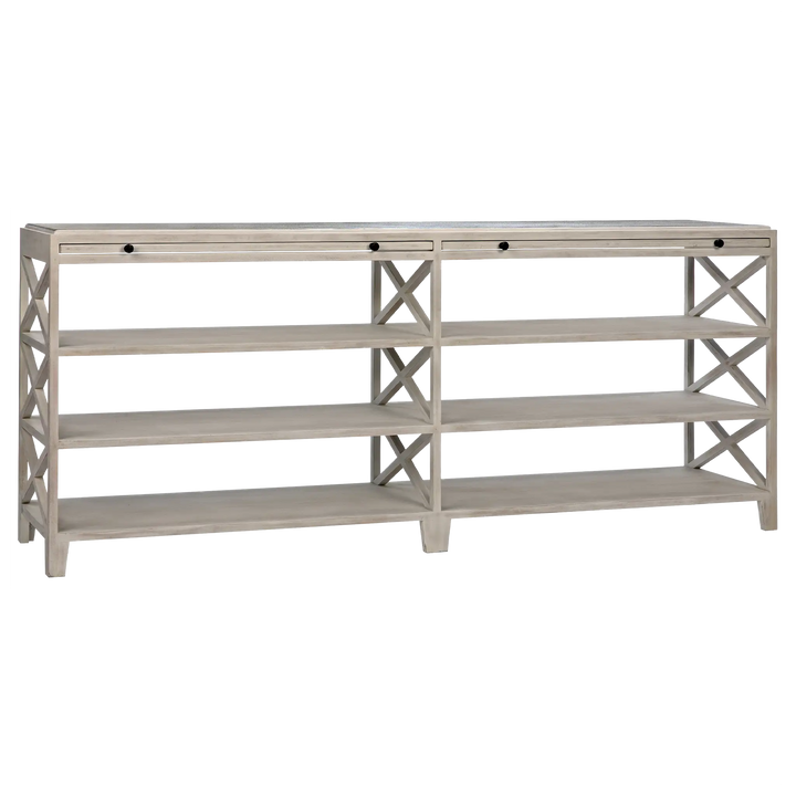 American Home Furniture | Noir - Sutton Console, White Wash