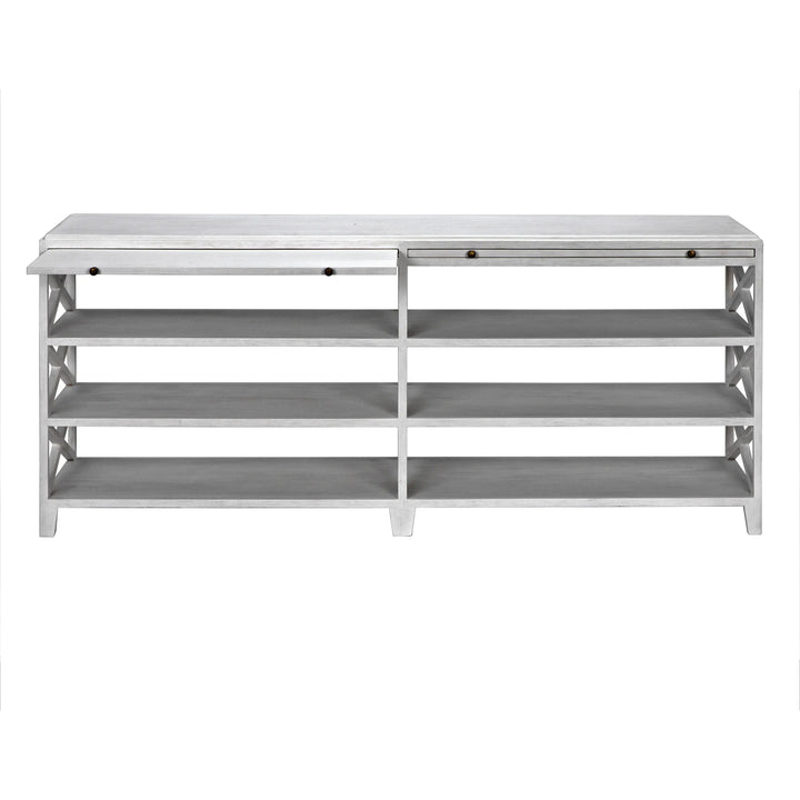 American Home Furniture | Noir - Sutton Console, White Wash