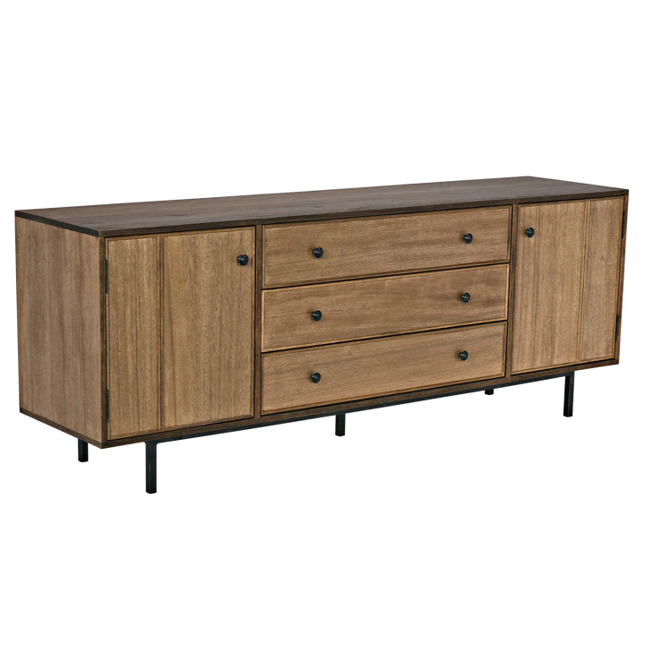 American Home Furniture | Noir - Boston Sideboard, Dark Walnut